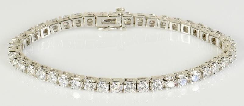 Appraisal: K Diamond Line Bracelet diamonds K white gold diamond line