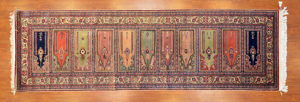 Appraisal: Turkish Kayseri Prayer Runner x hand knotted Condition Appears unused