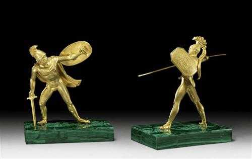 Appraisal: PAIR OF HOPLITES late Empire probably Russia st half of