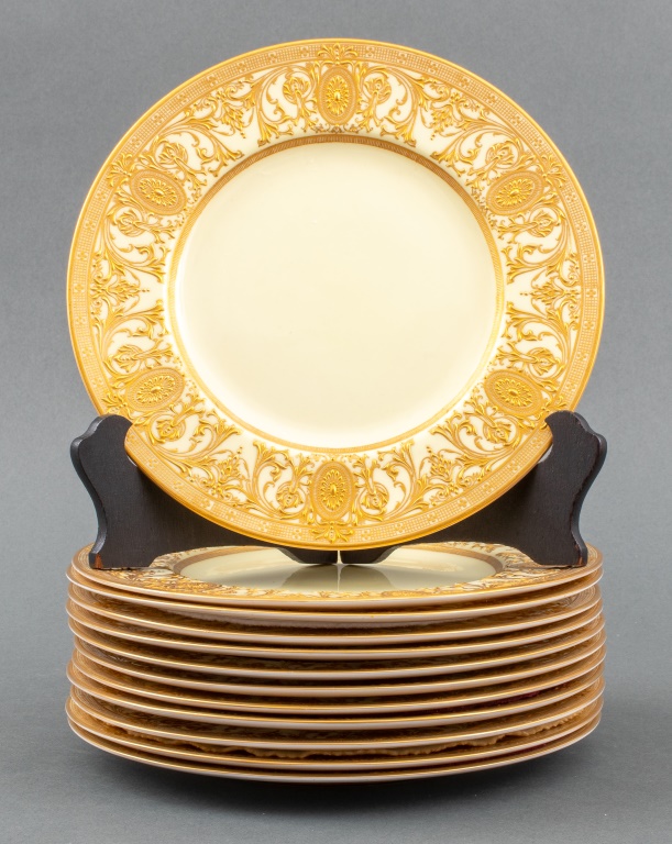 Appraisal: ROYAL WORCESTER FOR TIFFANY CO PLATE Set of twelve Royal