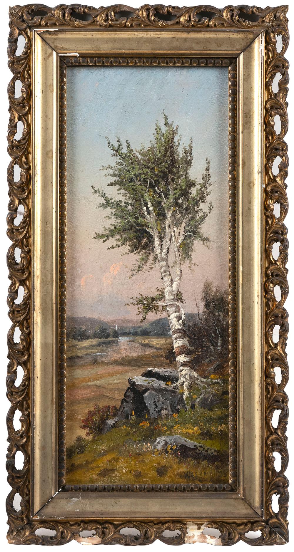 Appraisal: GAMALIEL WALDO BEAMAN NEW HAMPSHIRE MASSACHUSETTS - LANDSCAPE WITH A