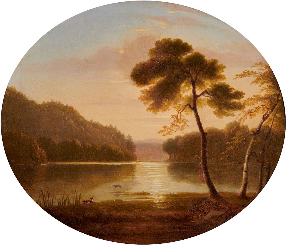 Appraisal: BENJAMIN CHAMPNEY American - At the Water's Edge oil on