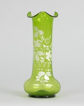 Appraisal: Mary Gregory Green Glass Vase Apprx - T of chartreuse