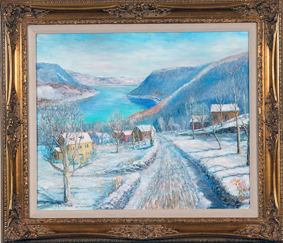 Appraisal: Point Pleasant Winter oil on canvas x SLL P A