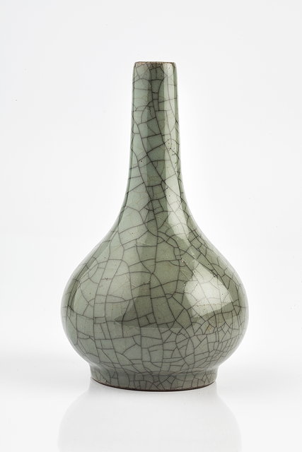 Appraisal: A Chinese monochrome pear shaped bottle vase th Centurydecorated with