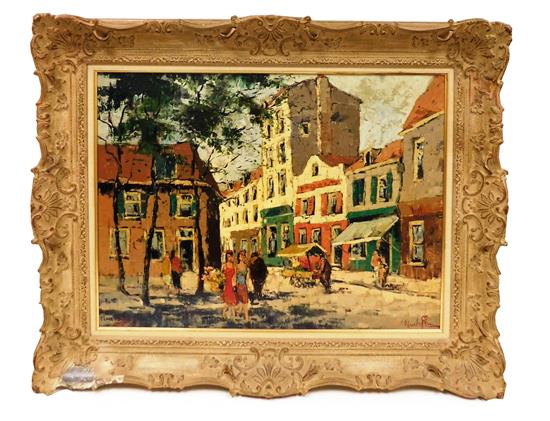 Appraisal: Van Vlaanderen Dutch th C Place du Tertre Paris oil