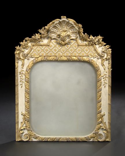 Appraisal: Italian Polychromed and Giltwood Looking Glass third quarter th century