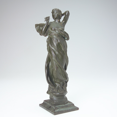 Appraisal: Alfred Briscoe Drury - cast bronze sculpture of a maiden