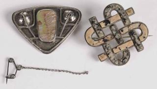 Appraisal: Two Silver Brooches Arts Crafts attributed to Margaret Wilson Scottish