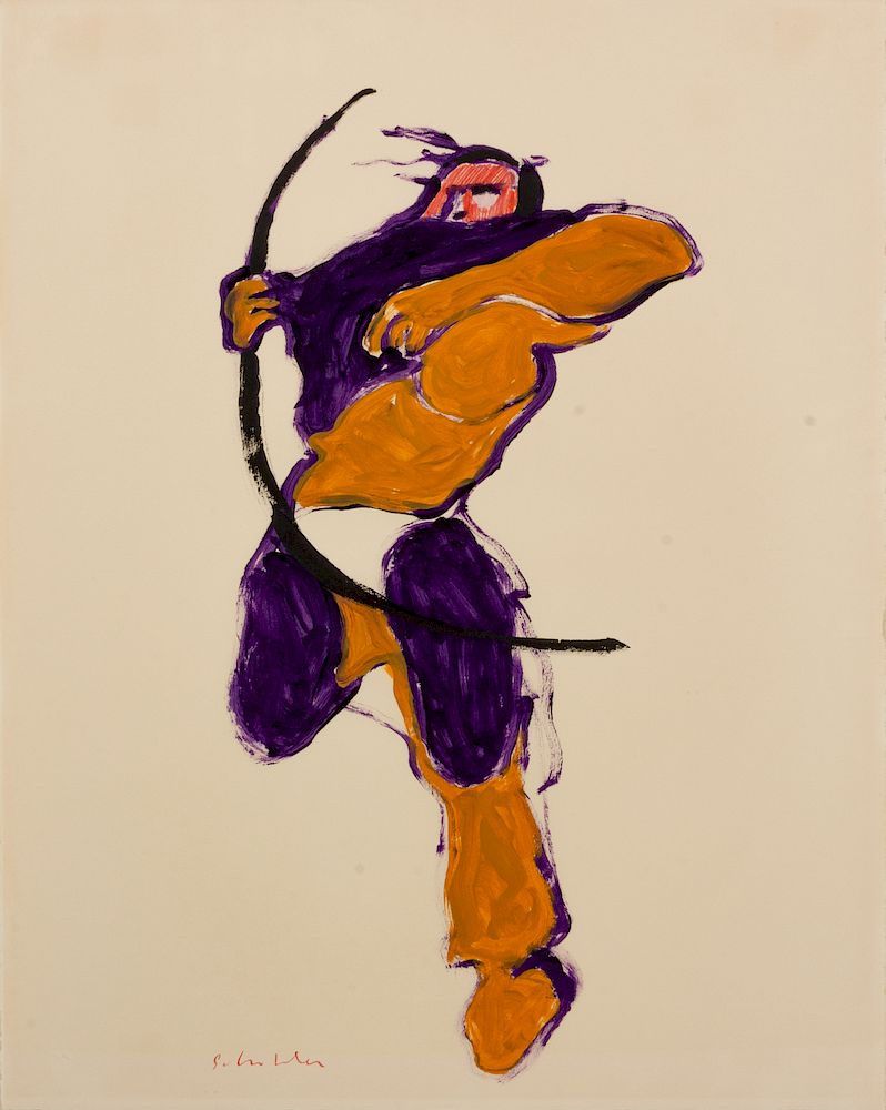 Appraisal: Fritz Scholder American - Warrior Fritz Scholder American - Warrior