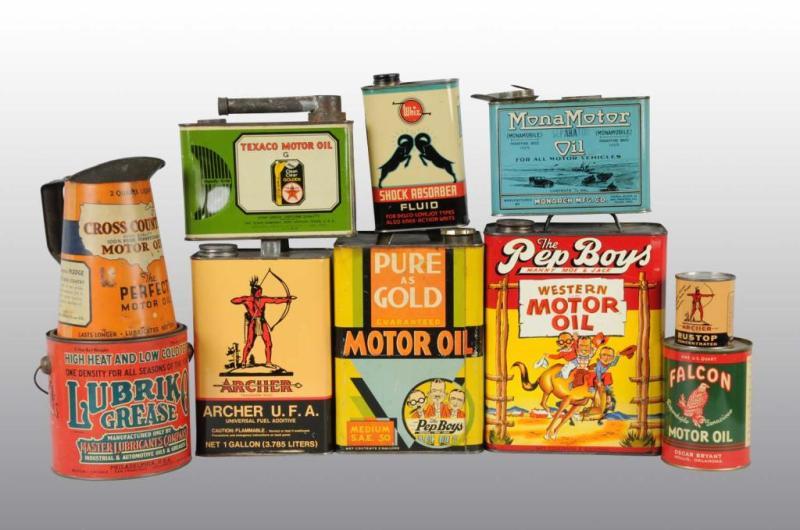 Appraisal: Lot of Auto-Related Tins Description Tins includes two for Pep