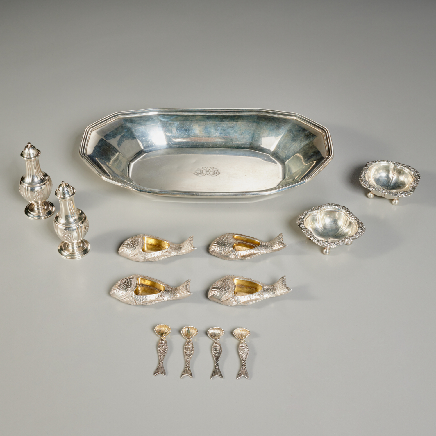 Appraisal: TIFFANY CO STERLING SILVER TABLEWARE GROUP th c pieces incl