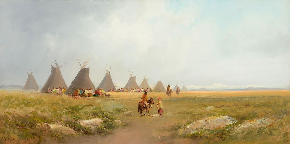 Appraisal: Frederick Schafer - Encampment Exclusive on Bidsquare Frederick Schafer -