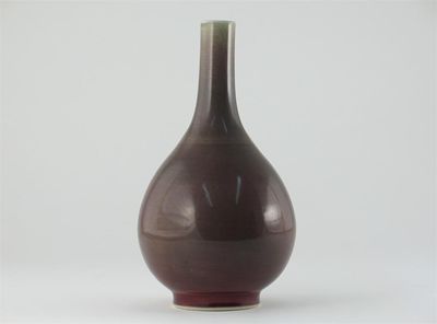 Appraisal: A Chinese copper red bottle vase the colour thinning from