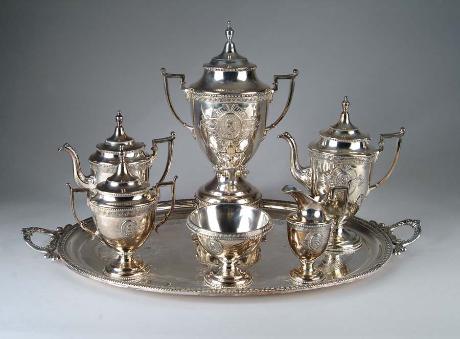 Appraisal: REED BARTON SILVER PLATE TEA SERVICE Beautiful large tea service