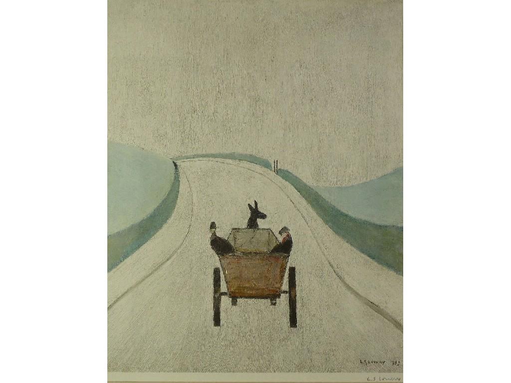 Appraisal: LAURENCE STEPHEN LOWRY - ARTIST SIGNED COLOUR PRINT 'The Cart'