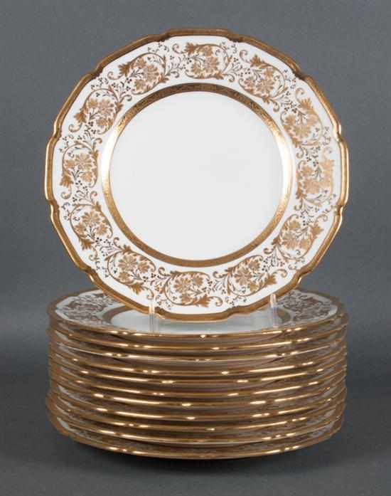 Appraisal: Set of Royal Doulton gilt decorated china luncheon plates for