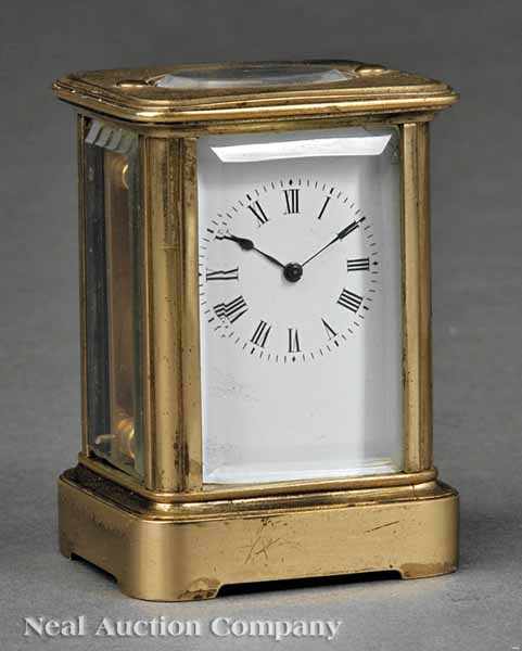 Appraisal: An Antique Diminutive French Carriage Clock late th c jeweled