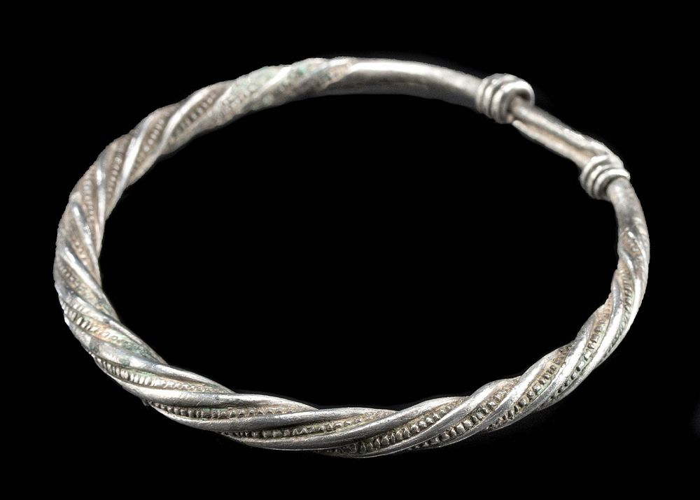 Appraisal: st C Roman Twisted Silver Bracelet - Wearable Roman Imperial