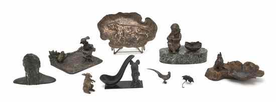 Appraisal: A Collection of Continental Bronze and Cast Metal Decorative Articles