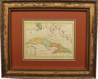 Appraisal: th C Cuban Map Engraving on Copper th C Cuban