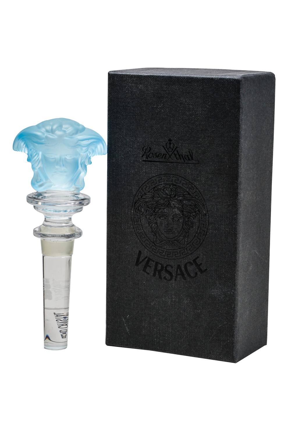 Appraisal: ROSENTHAL FOR VERSACE CRYSTAL WINE STOPPERwith adhesive label over lead