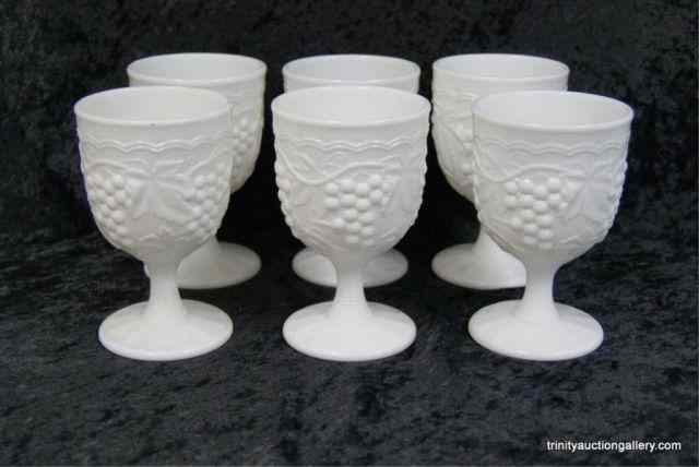 Appraisal: Vintage Imperial Milk Glass Water GobletsThis is for a set