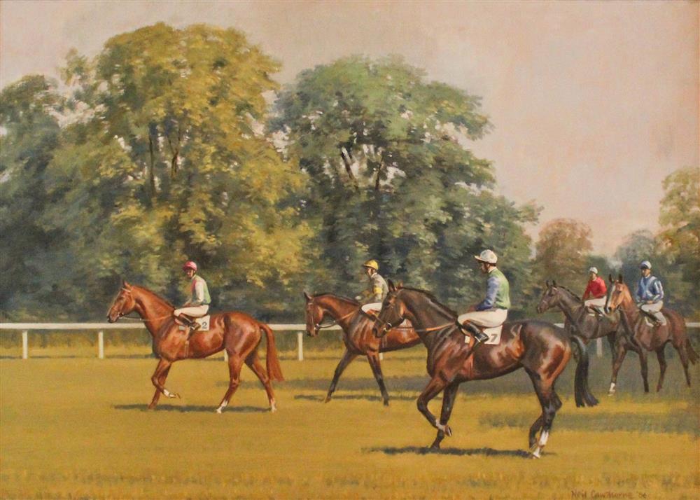 Appraisal: NEIL CAWTHORNE BRITISH - AT THE START - ASCOT Oil