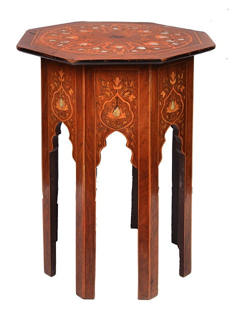 Appraisal: A MIDDLE EASTERN MOTHER OF PEARL OCTAGONAL INLAID OCCASIONAL TABLE