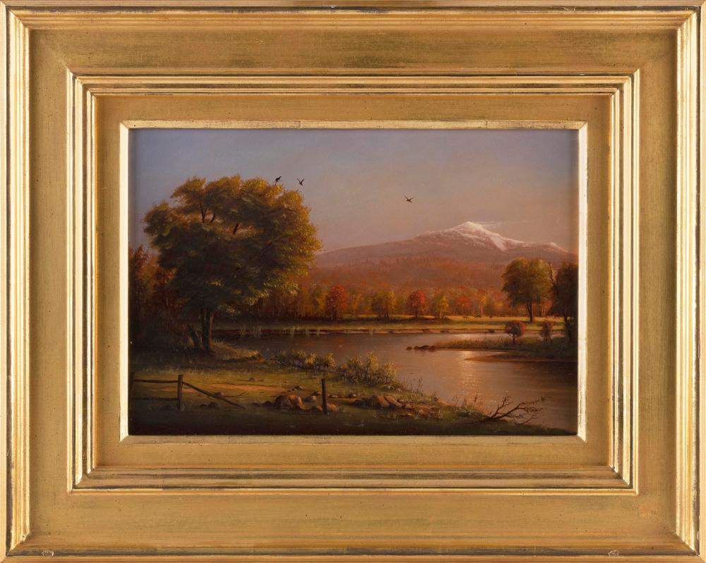 Appraisal: WILLIAM R DAVIS MASSACHUSETTS B SUNSET OVER MOUNT WASHINGTON NEW