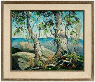 Appraisal: Leon Stacks painting Charlotte Blowing Rock North Carolina - titled