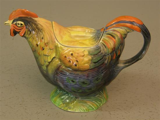 Appraisal: th century novelty teapot in the form of a cockerel