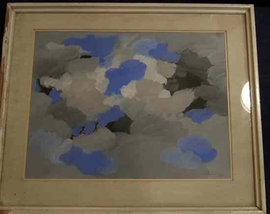 Appraisal: Antonio Lago Rivera Spanish - gouache 'Azul Negro Rose' signed