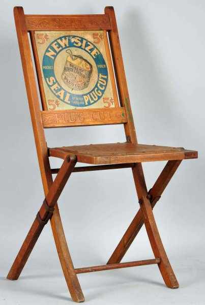 Appraisal: New Seal Cut Plug Chair Description Wood folding chair with