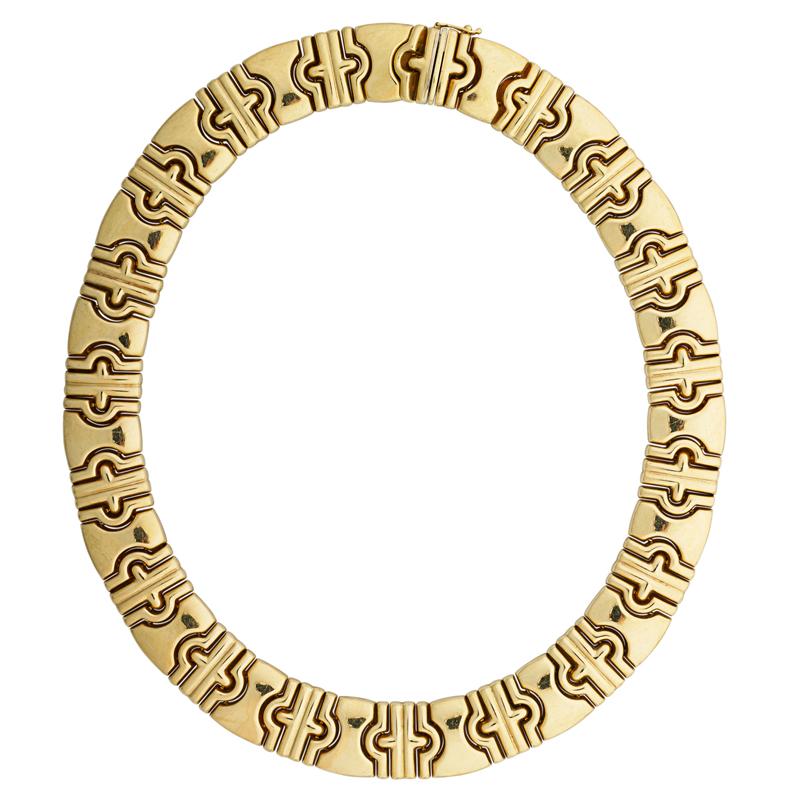 Appraisal: PARENTHESIS LINK K YELLOW GOLD NECKLACE Condition Report