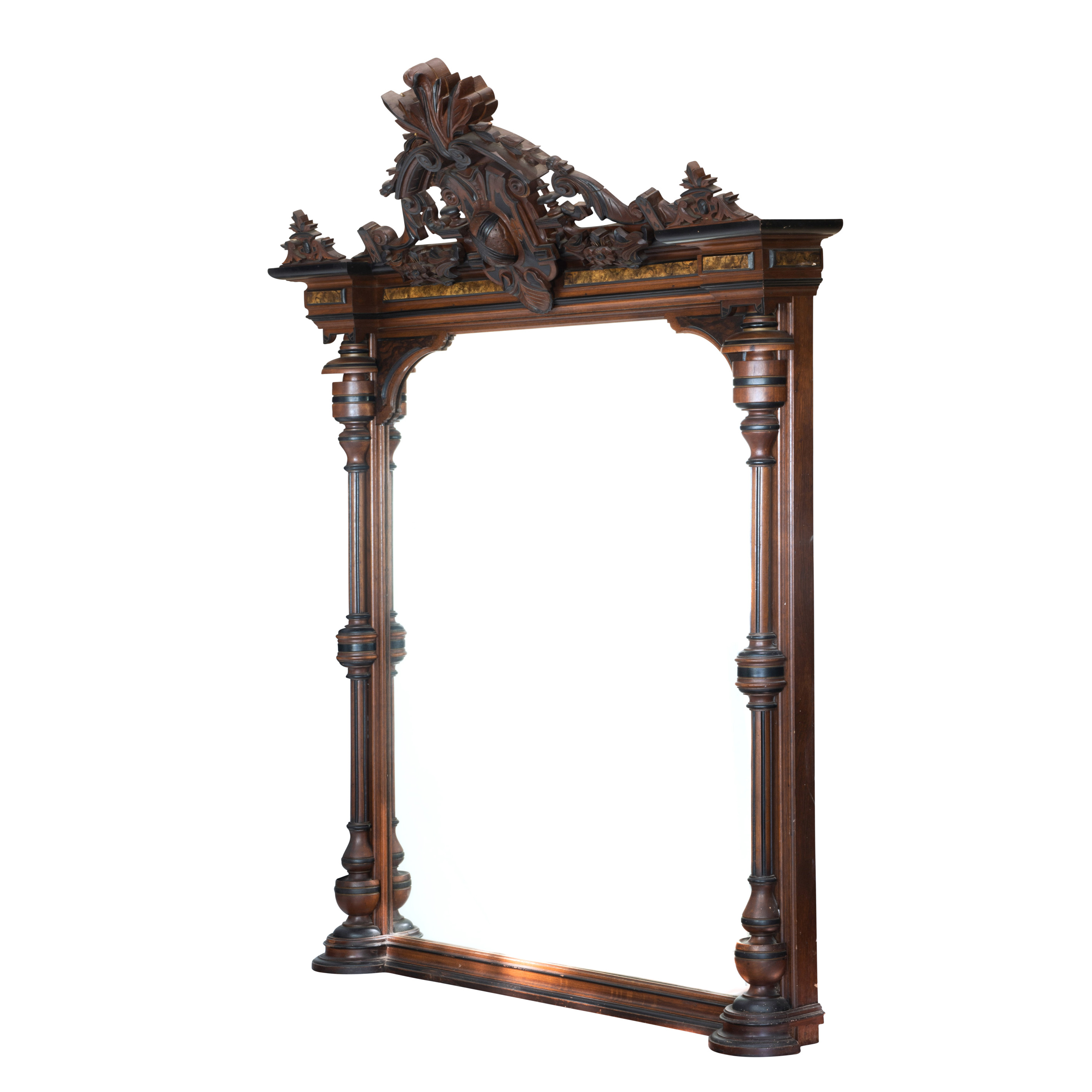 Appraisal: AMERICAN VICTORIAN RENAISSANCE REVIVAL OVERMANTLE LOOKING GLASS CIRCA American Victorian