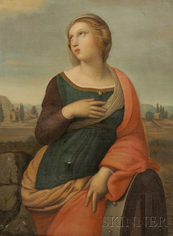 Appraisal: After Raffaello Sanzio called Raphael Italian - Saint Catherine of