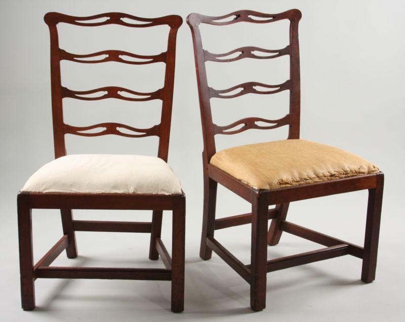 Appraisal: Pair of New Hampshire Chippendale Side Chairs late th c