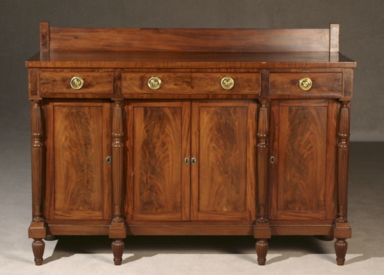 Appraisal: Federal Mahogany Sideboard Mid-Atlantic States Circa Each panel door section