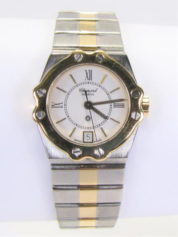 Appraisal: An K yellow gold and stainless steel lady's Chopard St