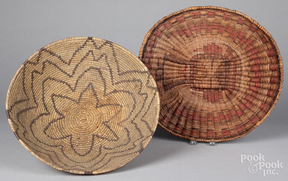 Appraisal: Two southwestern Indian baskets Two southwestern Indian baskets to include