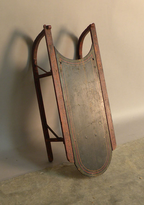 Appraisal: Painted sled th c h w d