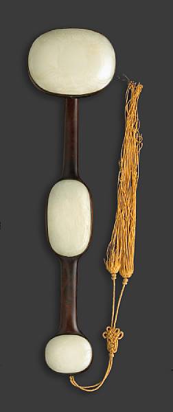 Appraisal: Property of various owners The pieced wood scepter mounted with