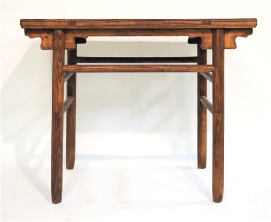 Appraisal: Chinese table probably th C or earlier rectangular top over