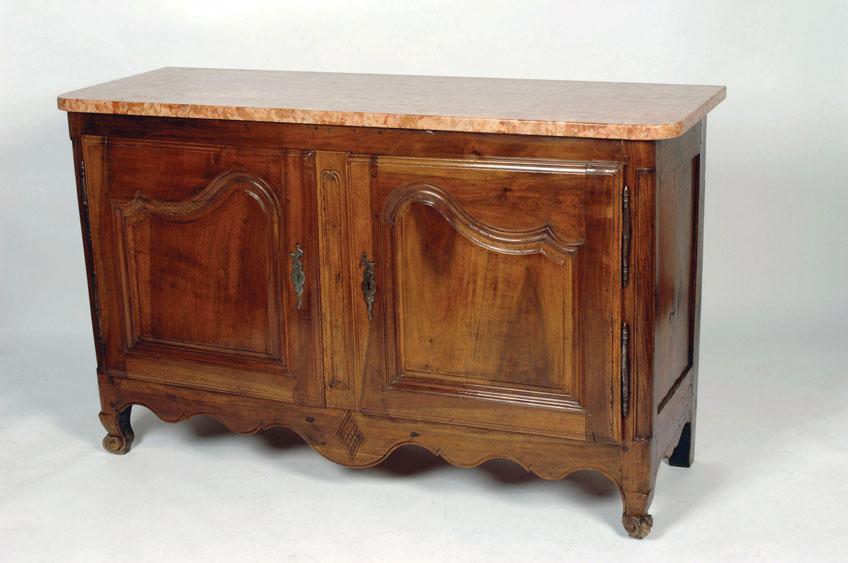 Appraisal: A LOUIS XV STYLE FRENCH COMMODE WITH A ROUGE MARBLE