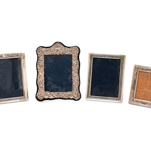 Appraisal: A Group of Four John Bull Ltd Silver Picture Frames