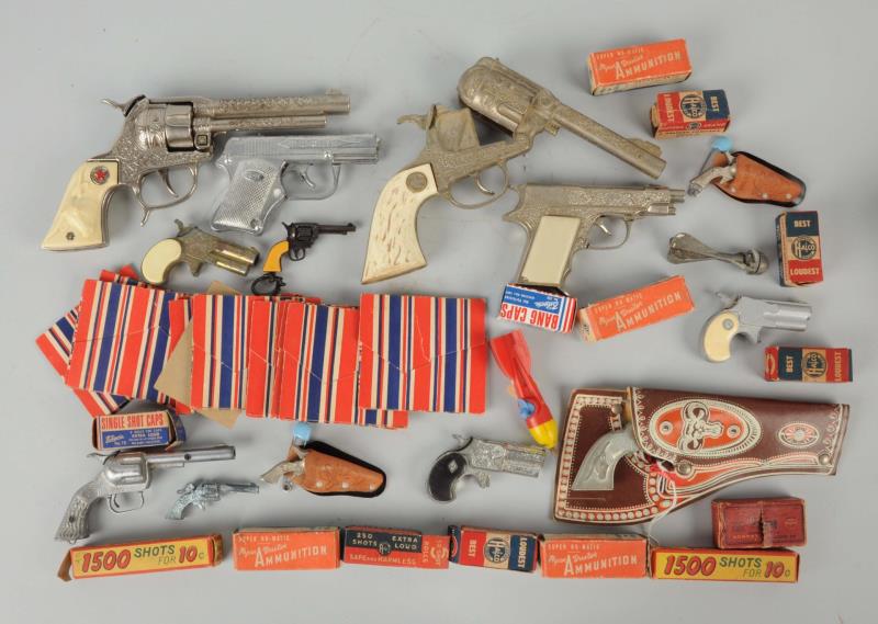 Appraisal: Lot of Cap Guns Caps Includes numerous cap guns in