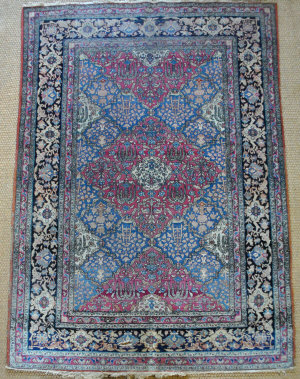 Appraisal: A Persian Kashan rug st quarter th century cetre medallian