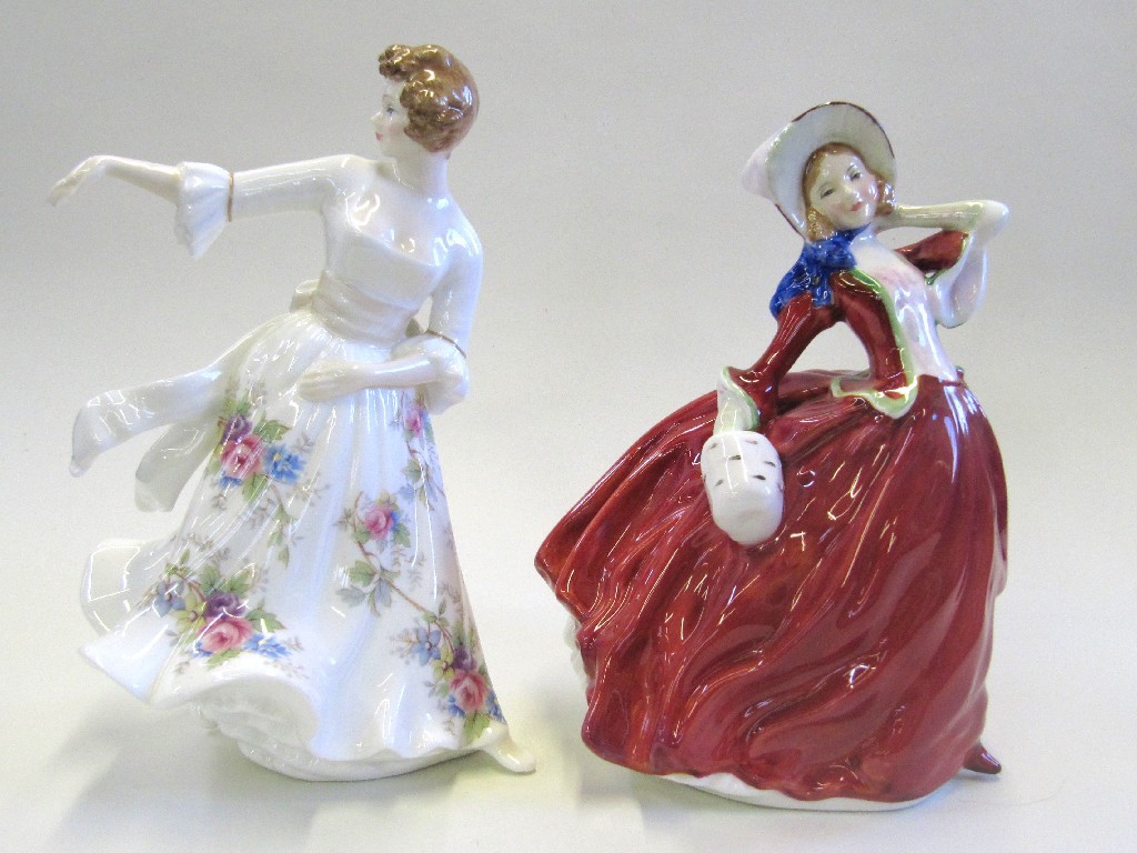 Appraisal: Two Royal Doulton figures 'Autumn Breezes' HN and 'Hazel' HN