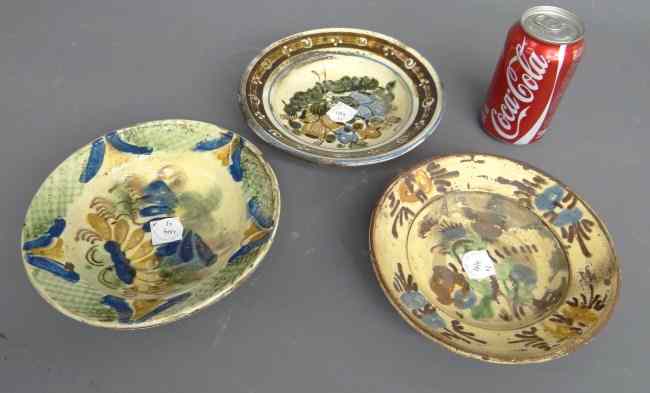 Appraisal: Lot of redware dishes '' to '' Diameter